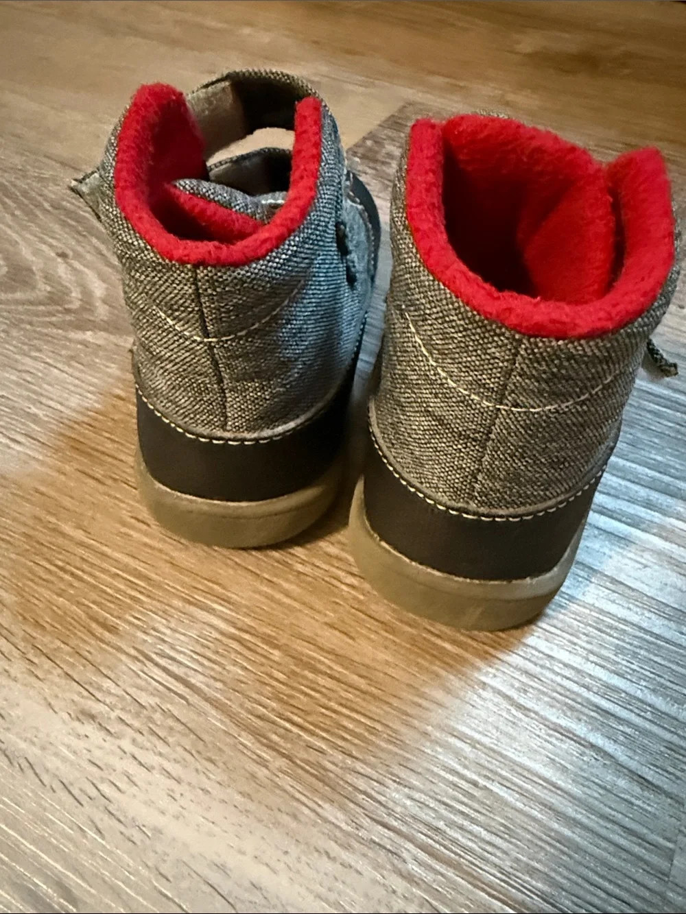 See Kai Run Gray and Red Toddler Winter Boots